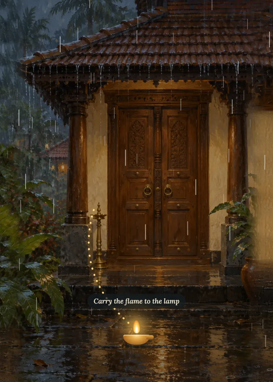 Monsoon Veranda: the invitation's opening screen